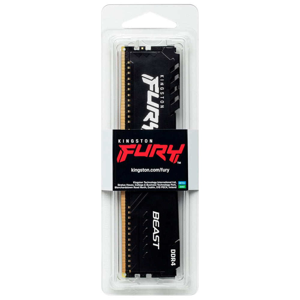 Memória Ram Desktop Gamer Kingston Fury Beast 16GB 3200MHz DDR4 (PC4-25600) KF432C16BB/16 DIMM