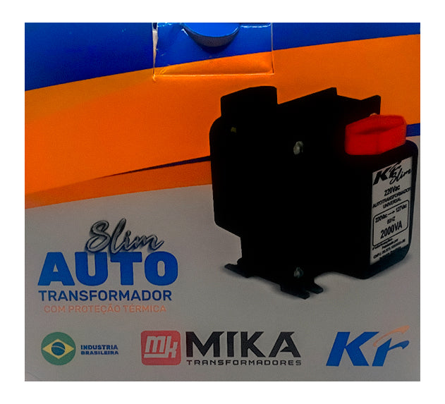 Autotransformador KF, Tripolar, 1500VA, Bivolt 110V/220V, Slim, Preto -  TRF0895
