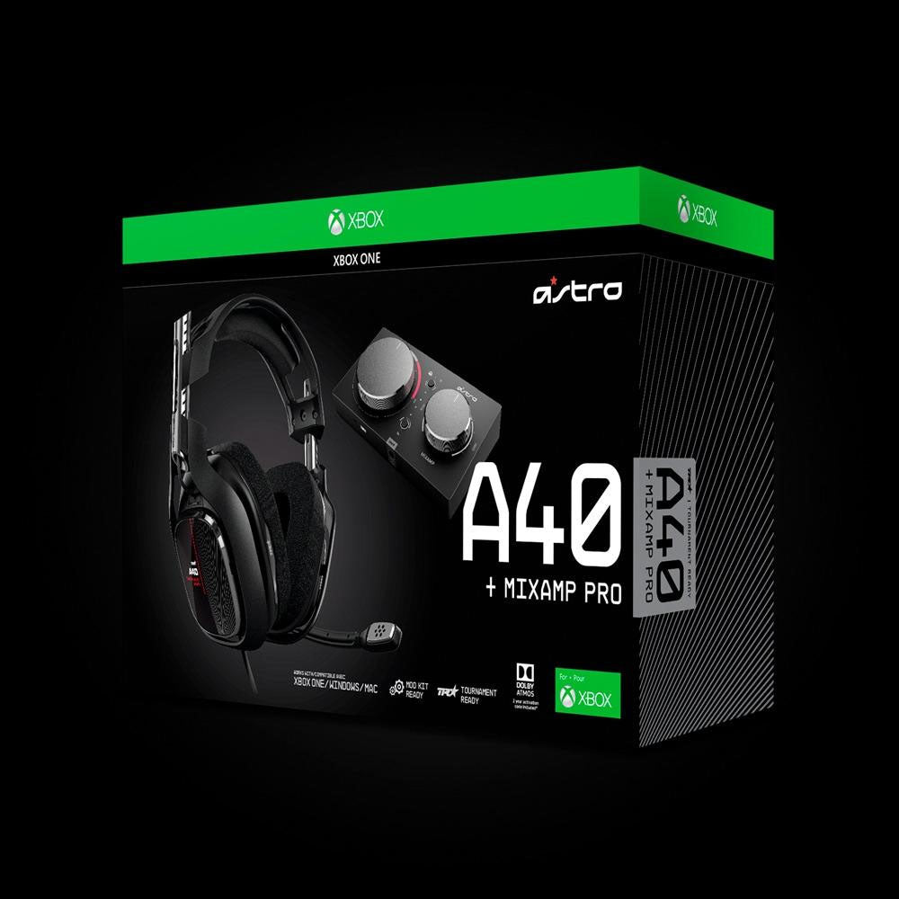 Headset ASTRO Gaming A40 TR + MixAmp Pro TR Gen 4 Com Áudio Dolby Para Xbox Series, Xbox One, PC, Mac - Preto/Vermelho