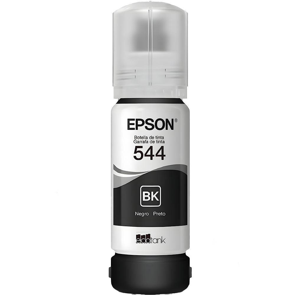 Kit Refil de Tinta 4 Cores Epson 544 - Preto, Amarelo, Ciano e Magenta, Para L1110/L1210/L3110/L3150 (Caixa Com 4 Cores)