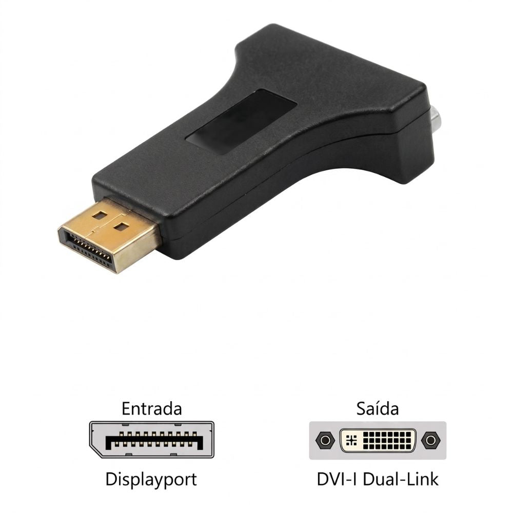 Adaptador DisplayPort/ DVI ADP-DPDVI10BK PlusCable