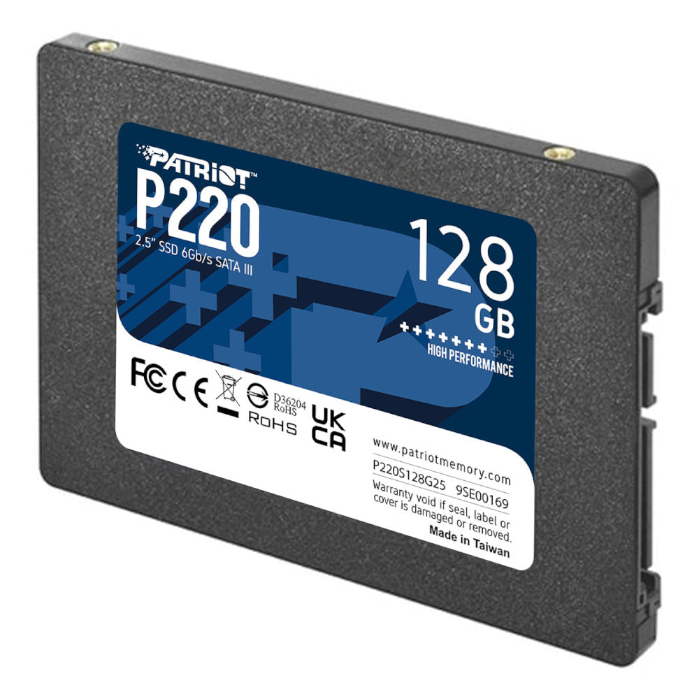 SSD Patriot P220 128GB SATA 3 2.5" Leitura 550MB/s Gravação 480MB/s P220S128G25
