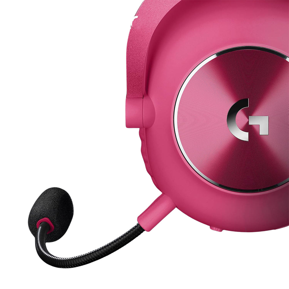 Headset Gamer Sem Fio Logitech G Pro X 2 Lightspeed, 50mm, Bluetooth, USB, 3.5mm, PC, Playstation e Switch, Rosa Magenta