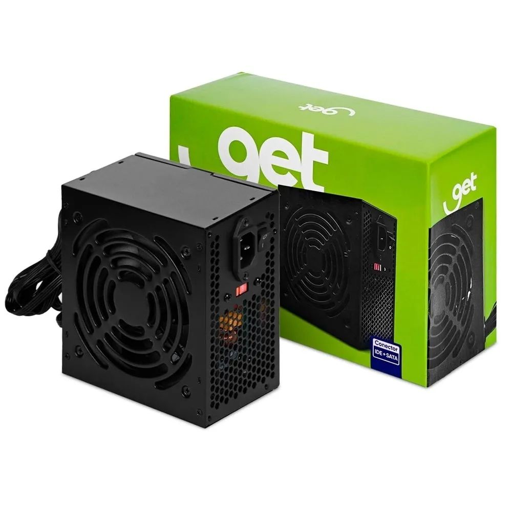 Fonte ATX 350W Real C/Cabo de Força Bivolt Preto
