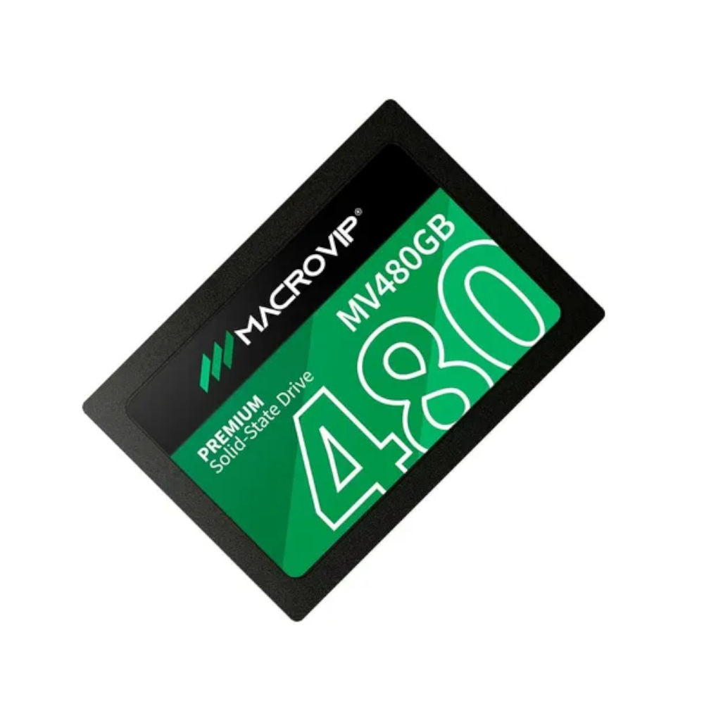 SSD Macrovip Premium 480GB 2.5" SATA III 6Gb/s, Leitura até 520MB/s, Gravação até 450MB/s – MV480GB