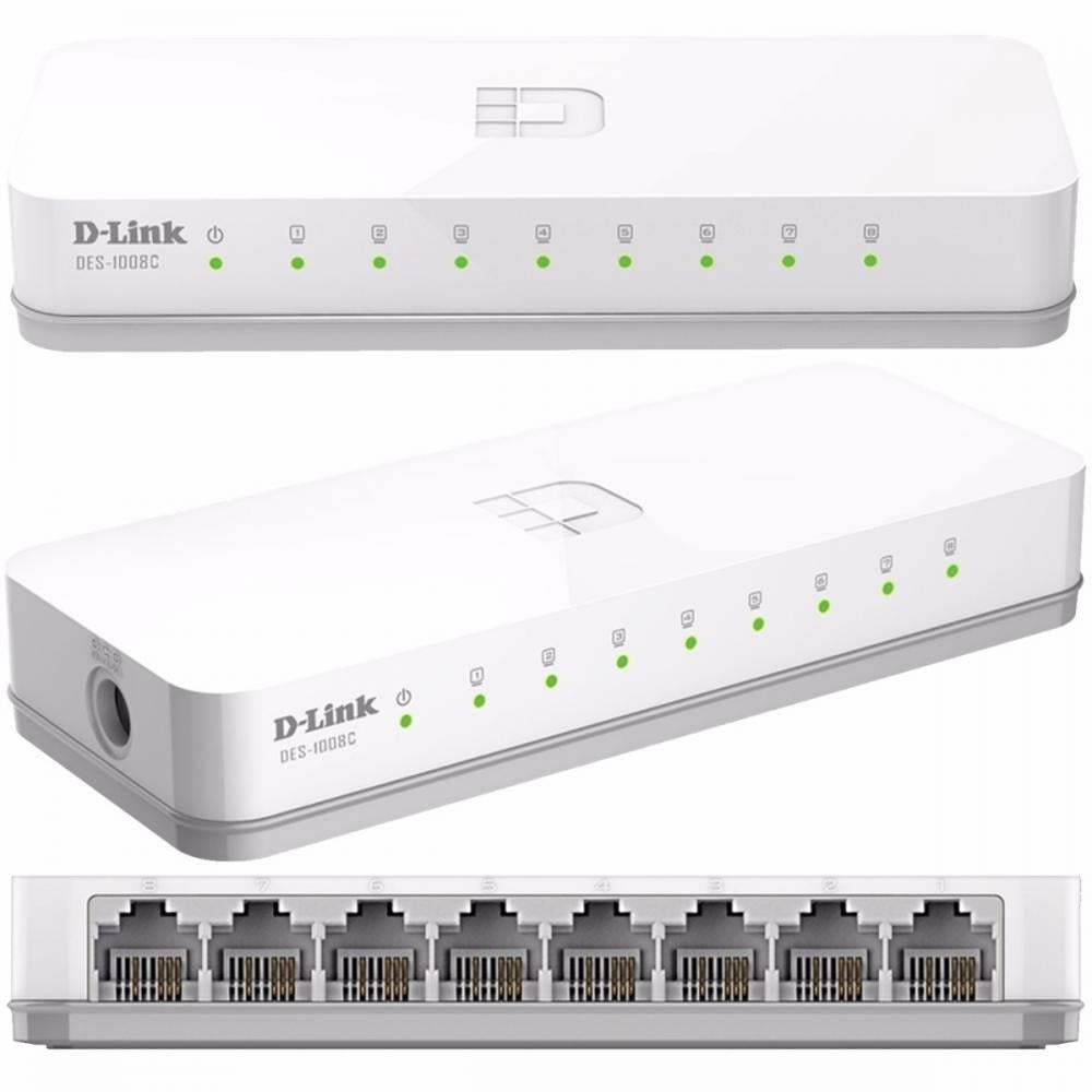Switch D-Link 8 Portas 10/100 Mbps DES 1008C