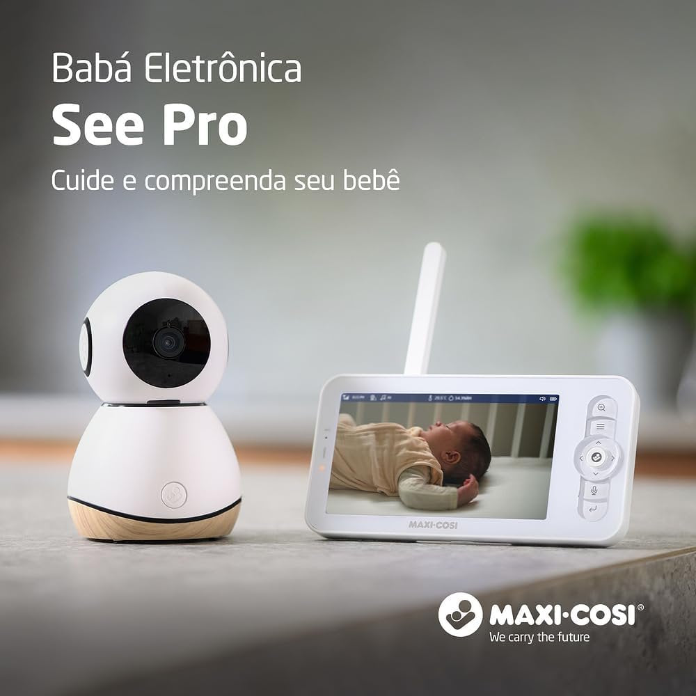 Babá Eletrônica Maxi-Cosi See Pro com Monitor 5” CryAssist Câmera 2K Visão Noturn Wi-Fi