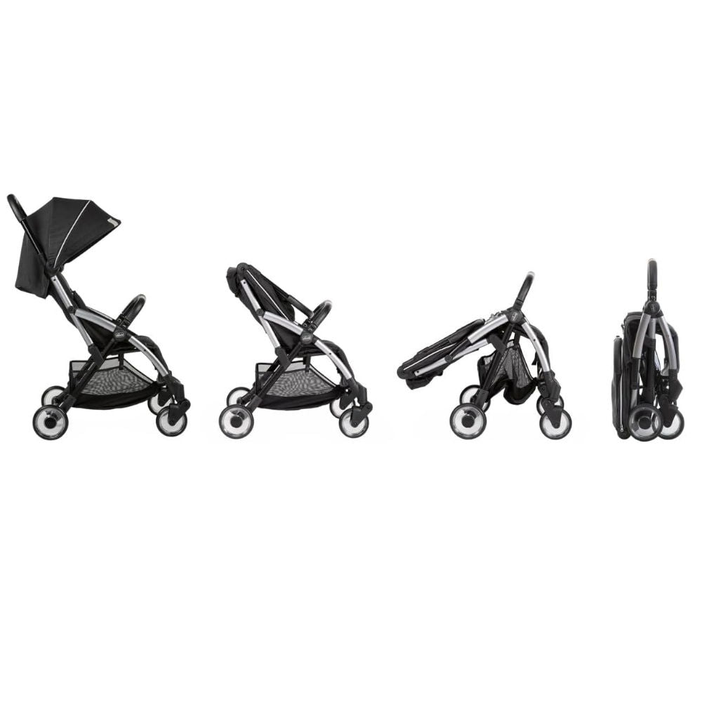 Carrinho de Bebê Chicco Goody Plus Graphite Dobrável Suporta até 15 kg, 105 cm Altura