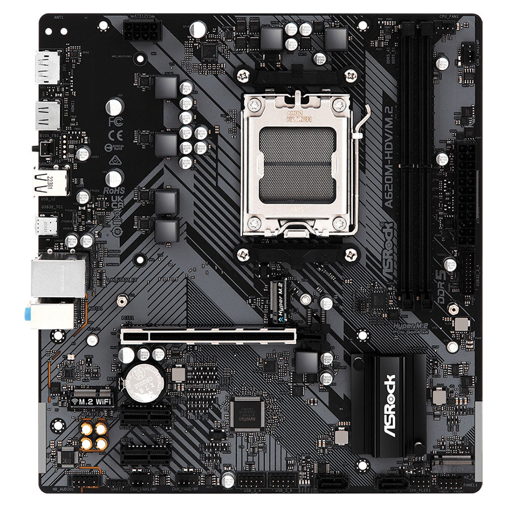 Placa Mae AsRock A620M-HDV/M.2, DDR5, Socket AM5, M-ATX, Chipset AMD A620, A620M-HDV-M2
