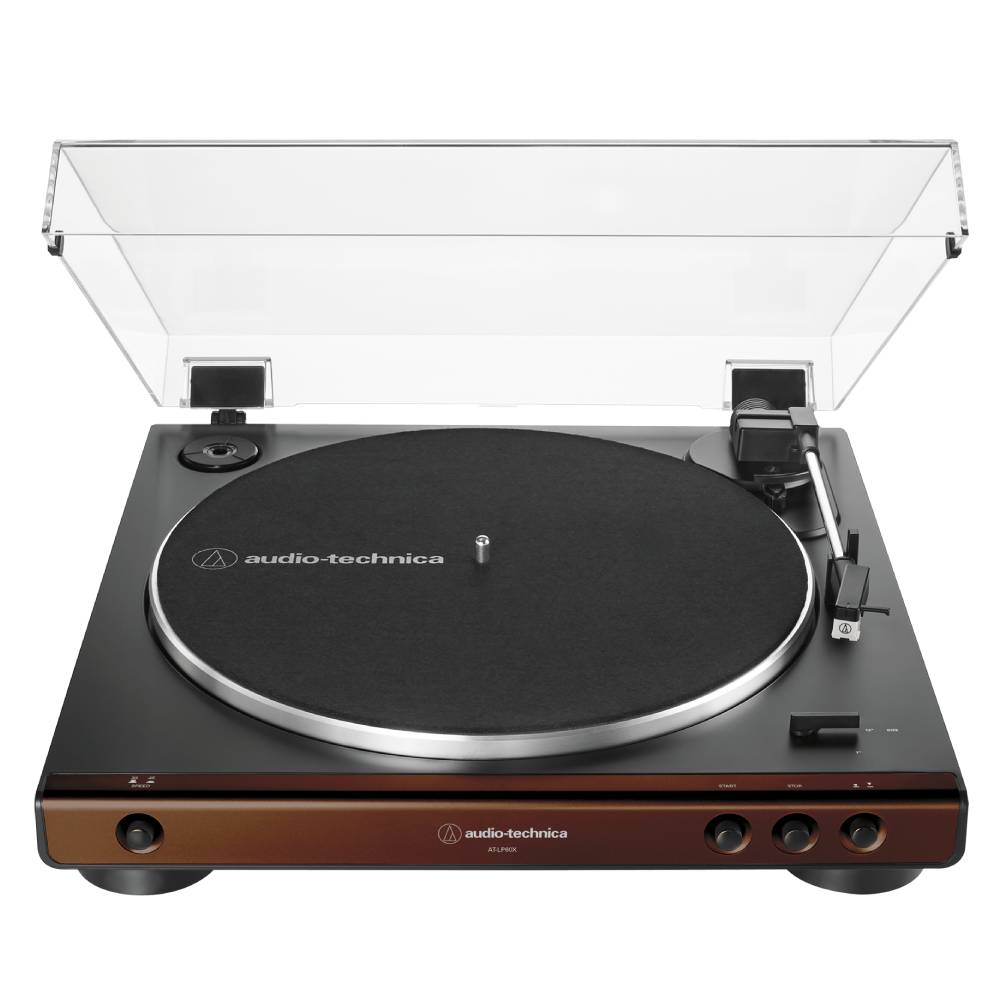 Toca-Discos Vinil Audio-Technica Automático AT-LP60X-BW, Marrom, Bivolt 120/240V