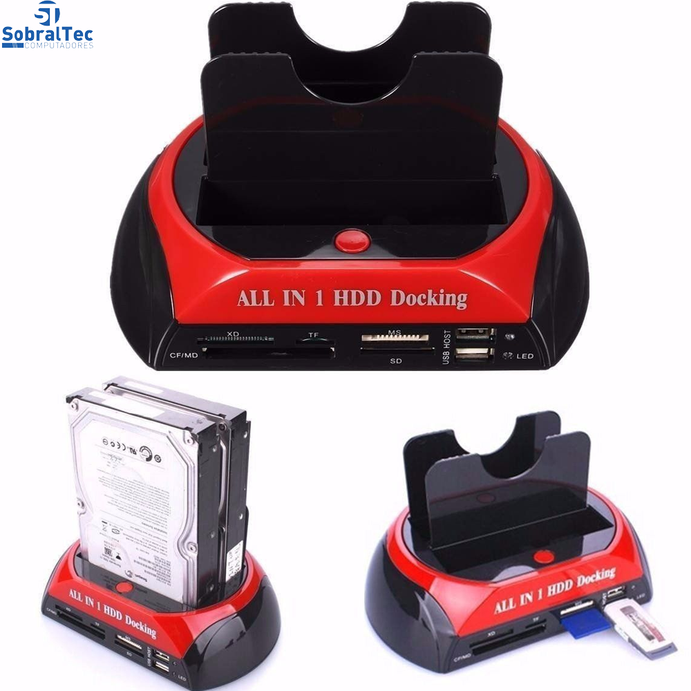 Dock Station B-Max Para Hd Sata/Ide 2,5 e 3,5 e Cartões de Memoria