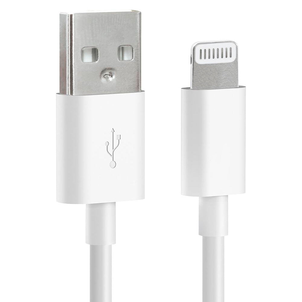 Cabo De Dados e Carregamento Turbo Para iPhone, USB Para Lightning Compatível, 1 Metro, 6A, CB100-2, Branco - A'Gold