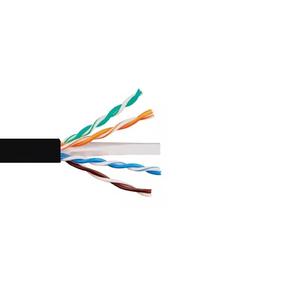 Caixa de Cabo de Rede Cat. 6  LAN U/UTP 24AWGX4P (305 Metros) LAN Maxx Preto 100% Cobre