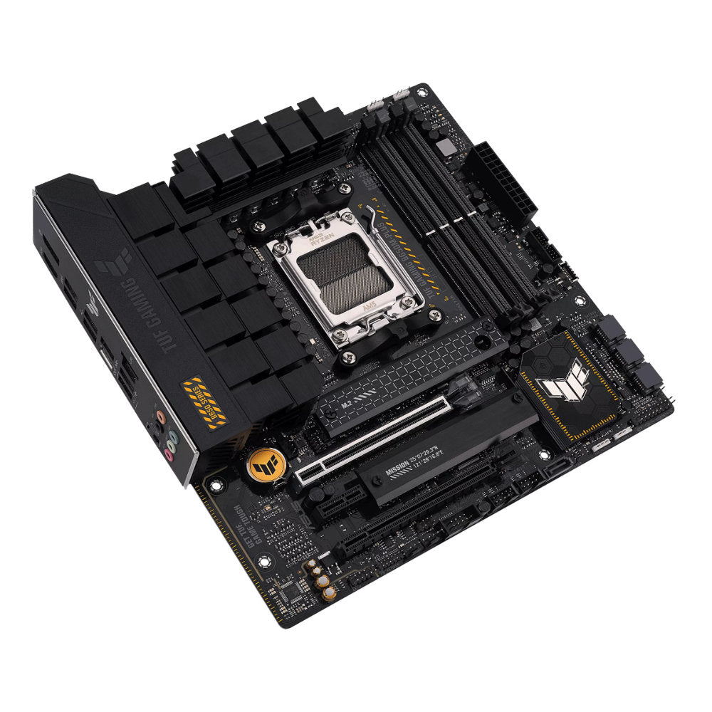 Placa-Mãe ASUS TUF Gaming B650M-PLUS, Socket AM5, DDR5, M.2 PCIe 5.0, USB 3.2 Gen 2x2, HDMI, RGB, Suporte AMD Ryzen