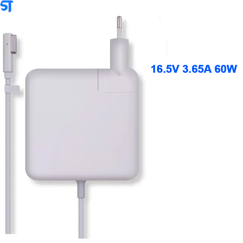 Fonte Carregador Para Notebook BringIT Compativel Com Apple Macbook Pro - 16.5V 3.65A 60W - Magsafe L