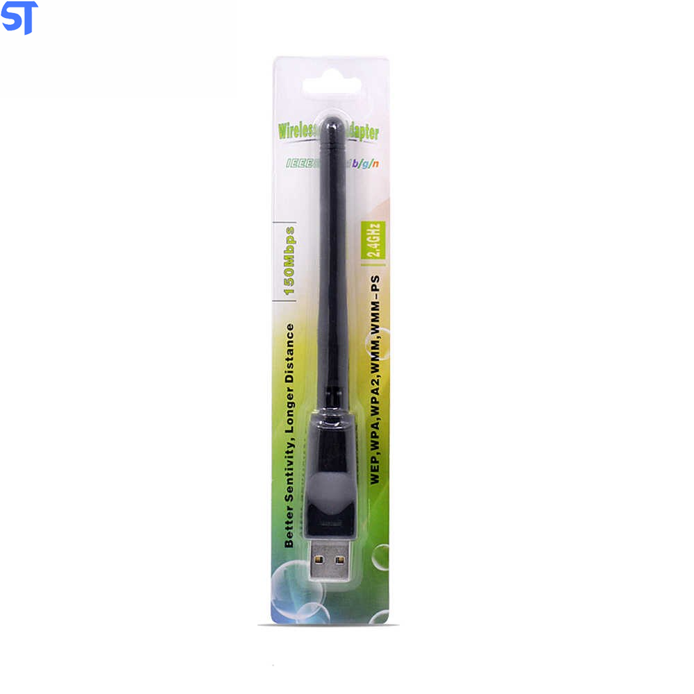Antena Adaptador USB WiFi 150 Mbps LAN 2Dbi 2.4G 802.11n / G / b WI FI