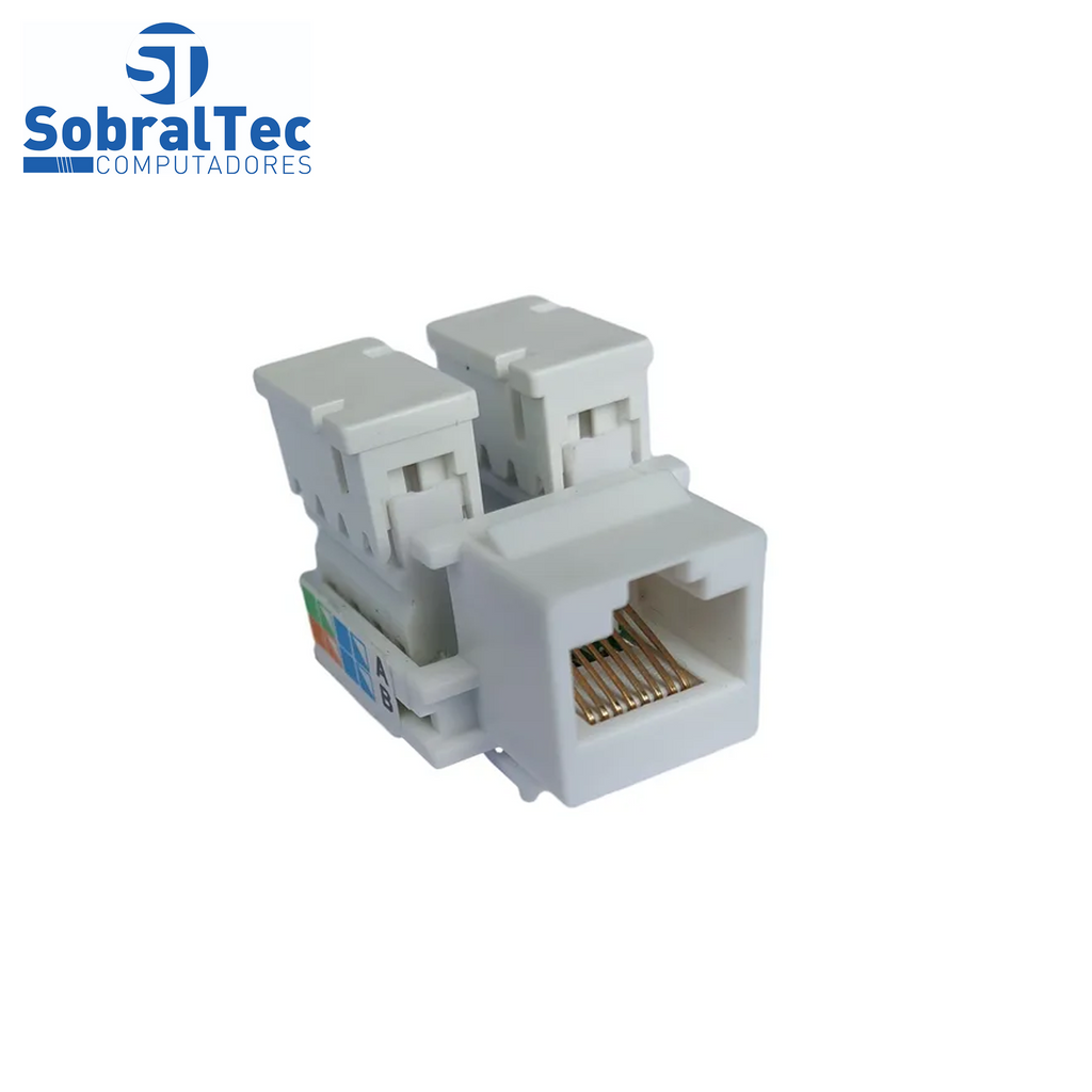Conector Keystone Fêmea RJ45 CAT5e/ Branco
