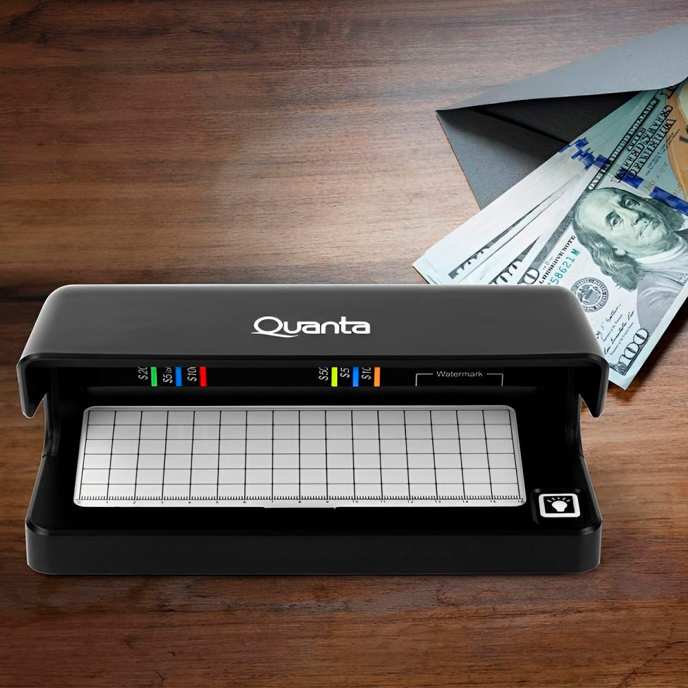 Detector de Dinheiro Falso Quanta QTDBF30 - Preto