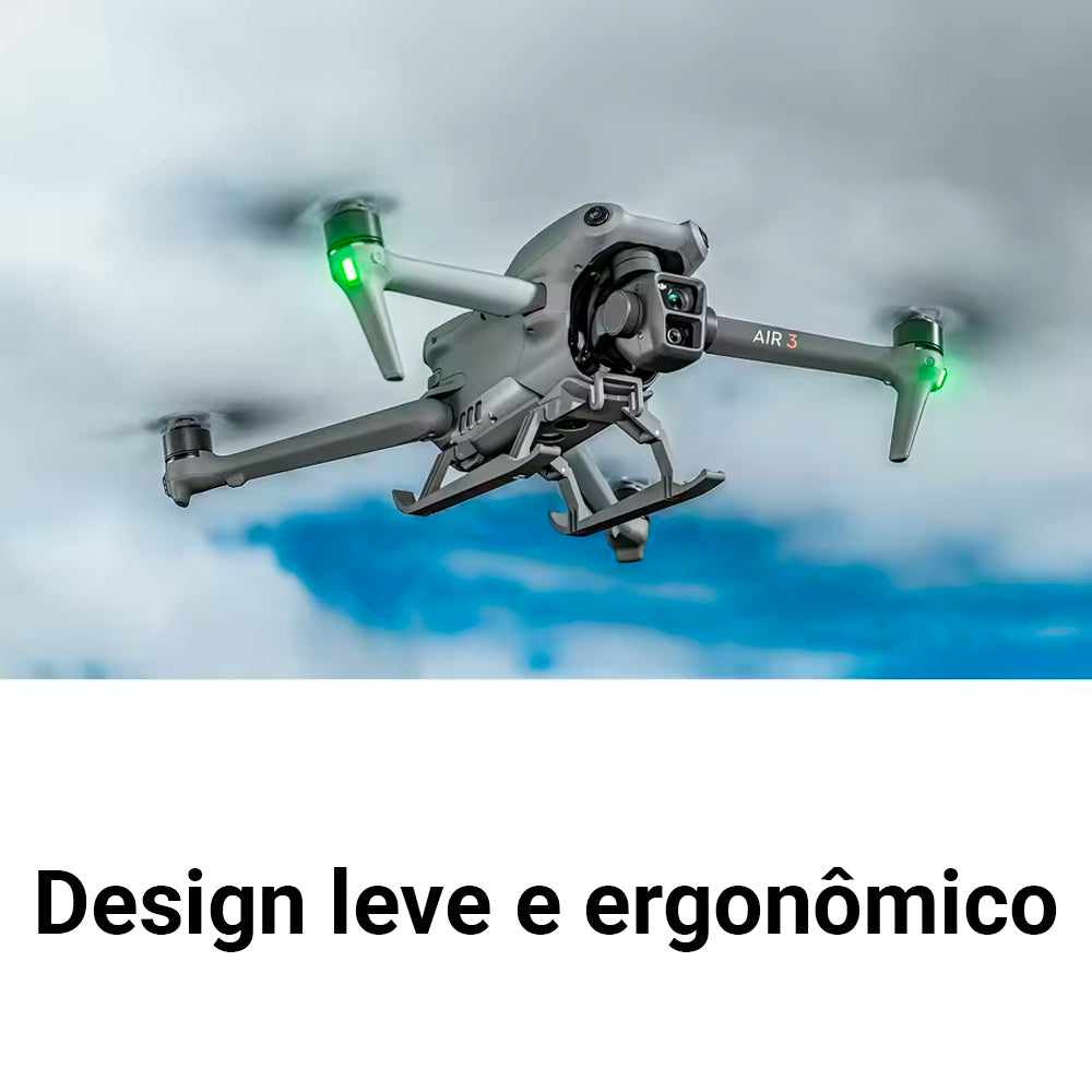 Suporte Trem de Pouso e Decolagem Para Drone, Dobrável, Para DJI AIR 3s - Cinza