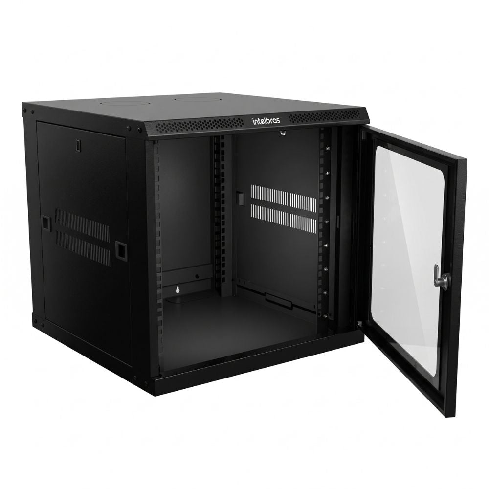 Mini Rack de Parede Padrão 19" 8U 470mm Montado e Desmontável Intelbras MRD 847