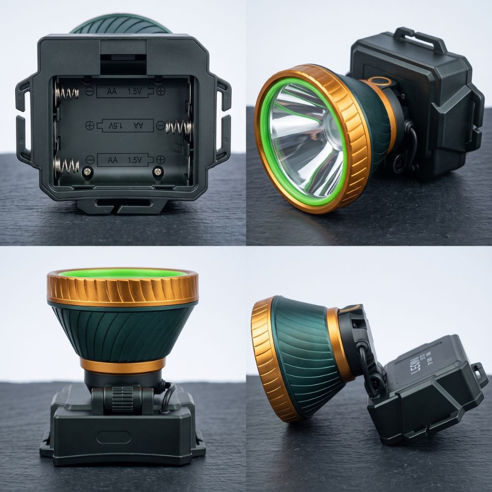Lanterna de Cabeça LED 5W Leon LEON-627 GTS 3 Modos com Alimentação 3 Pilhas AA