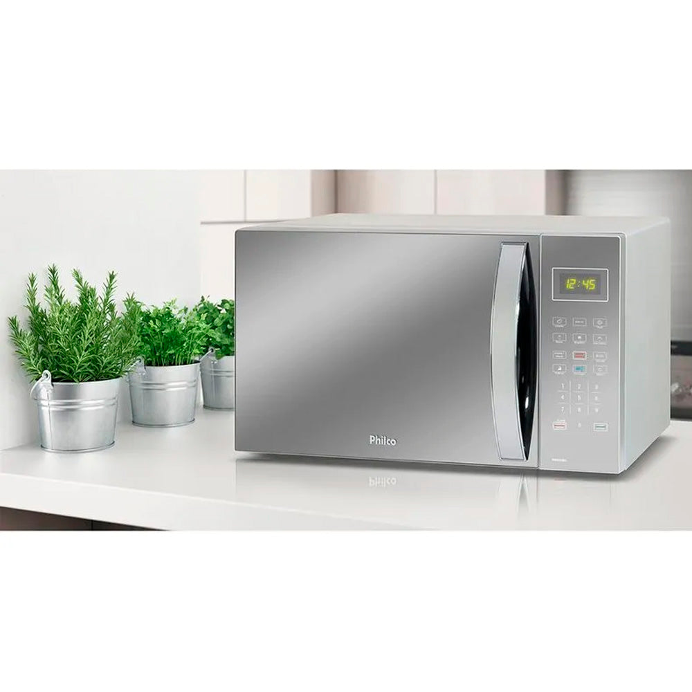 Micro-Ondas Philco Espelhado 37 Litros Limpa Fácil 1400W PMO37ES/PMO34ES