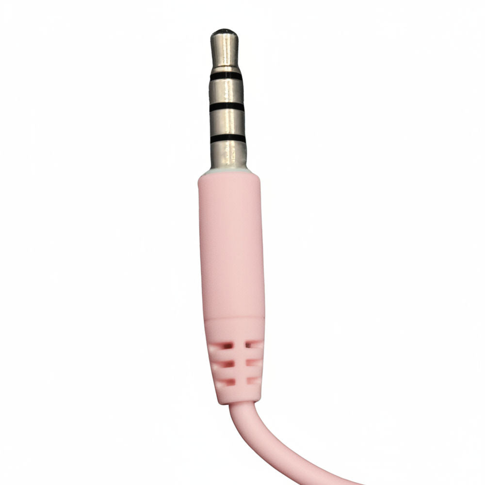Fone De Ouvido Stereo, Super Bass, com Microfone, Entrada 3.5mm, Fio 1.3 Metros, A'Gold, FN-A10 - Rosa
