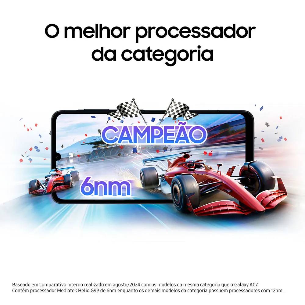Smartphone Samsung Galaxy A07, 128GB, 4GB RAM + RAM Plus até 4GB - Verde
