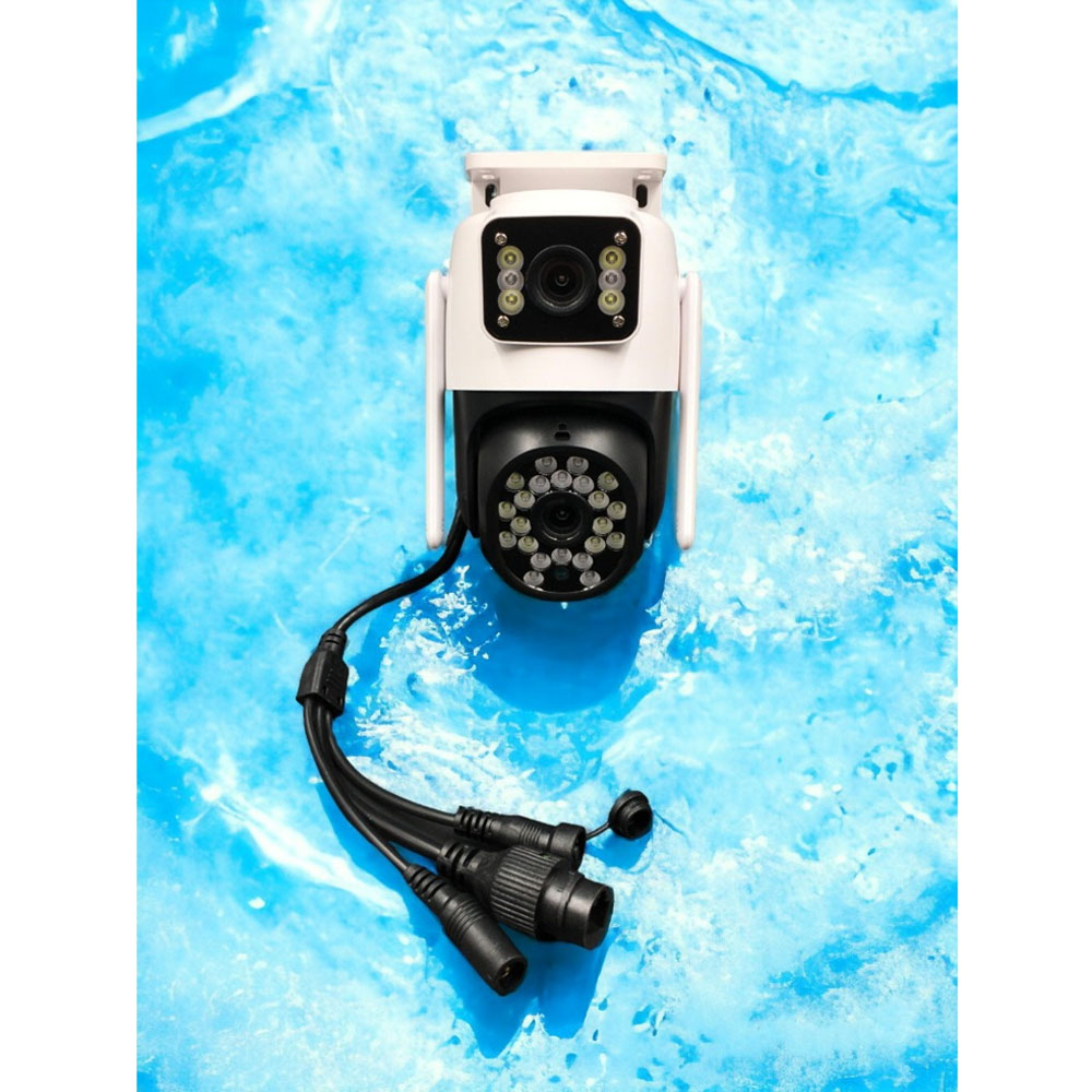 Câmera De Segurança Dupla IP Wi-Fi, Giratória, Visão Noturna, P2P, BD-JQ968AH, Detecção Facial, Youosee, 4MP, 12V/2A 3.6