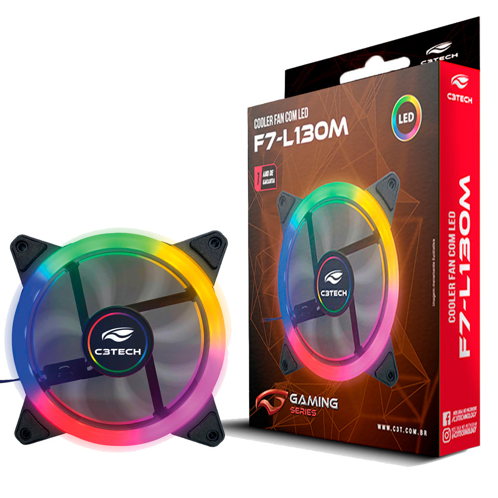 Cooler Fan F7-L130M Gaming Multicores 12CM - C3Tech