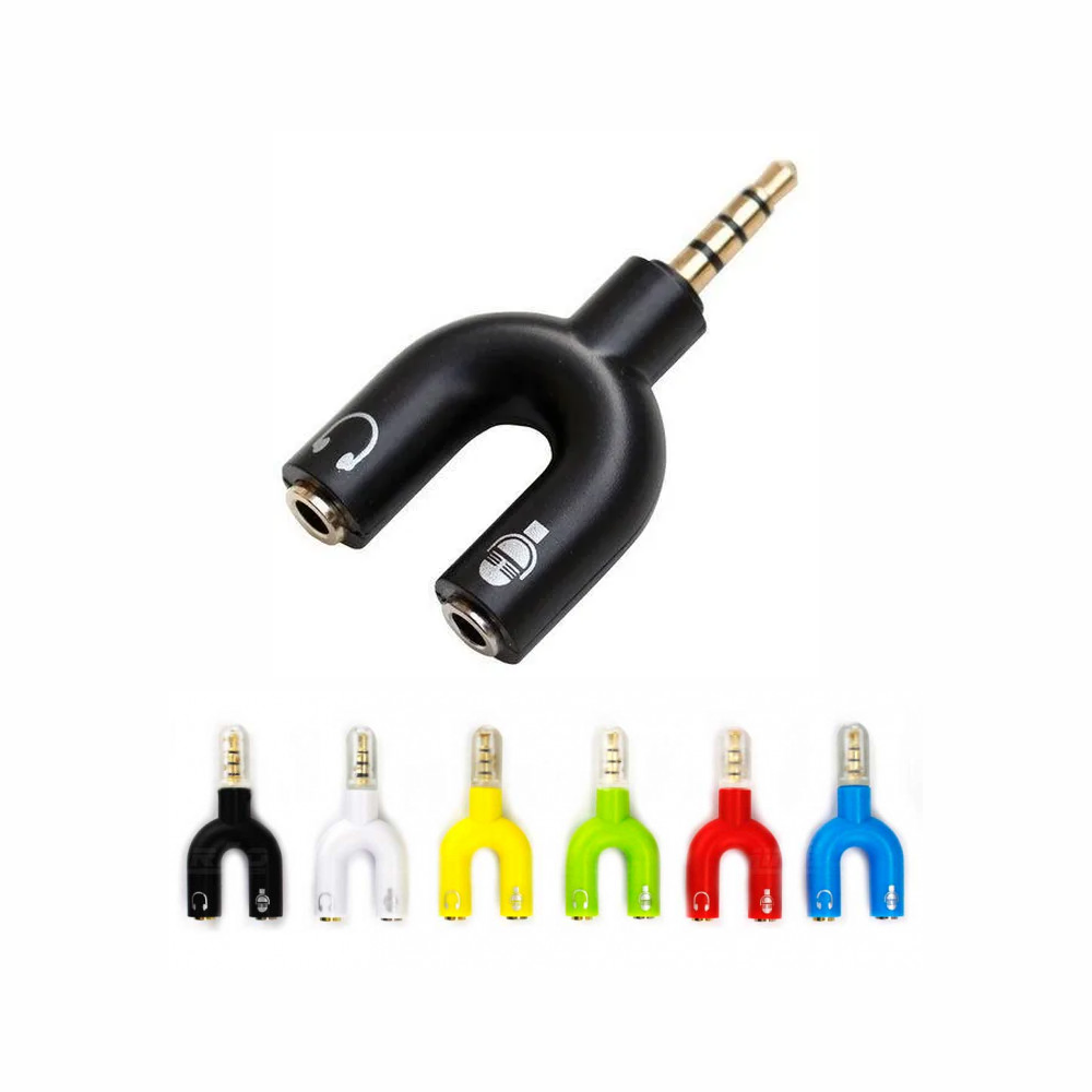 Adaptador P3 Para P2 Microfone e Fone Para Celular e Notebook - Várias Cores