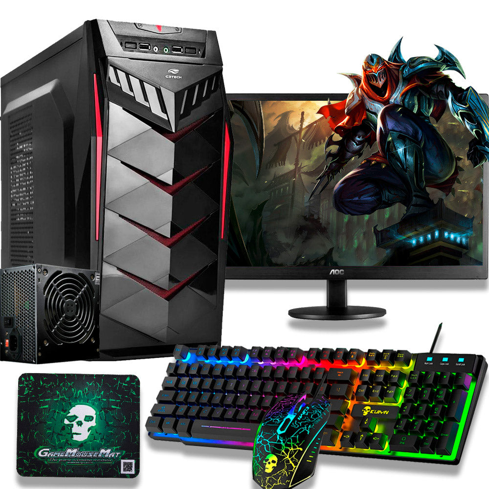 Computador Gamer Core i5-3570- HD SSD 480GB -Memória 8GB -Placa Vídeo GT730-2GB -500W Com Monitor 18,5 Teclado e Mouse