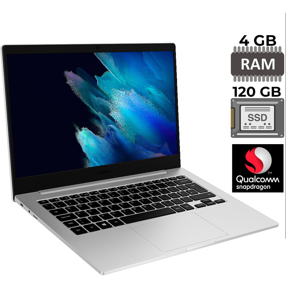 Notebook Samsung Galaxy Book Go Snapdragon Ram 4GB, SSD 128GB, NP340XLA-K06BR, Windows 11 Com Office Personal 365