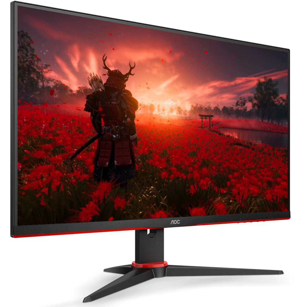 Monitor Gamer AOC  24" Polegadas Full HD 75Hz 1ms 24G2HE5 - Preto e Vermelho