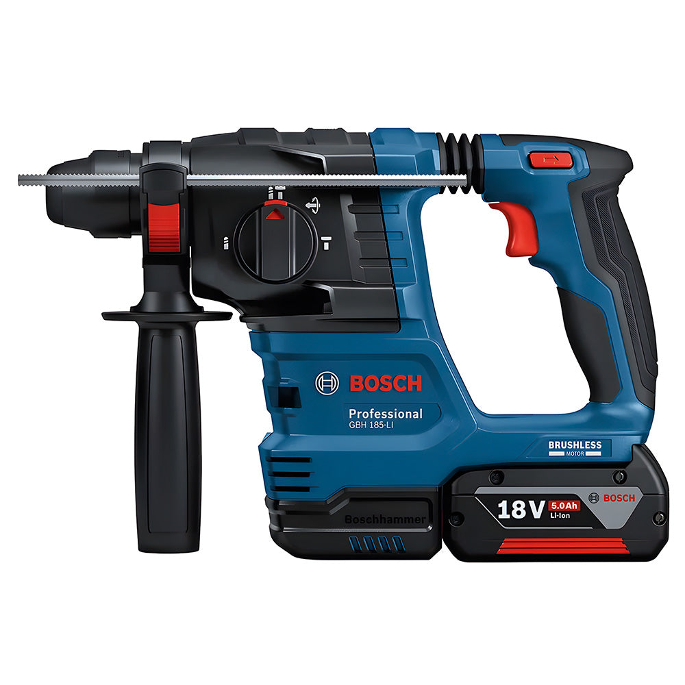 Martelete Perfurador GBH 180-LI SDS Plus 2J 18V Brushless, 2 Baterias 4.0Ah Com Maleta e Acessórios BOSCH-06119111E0-000
