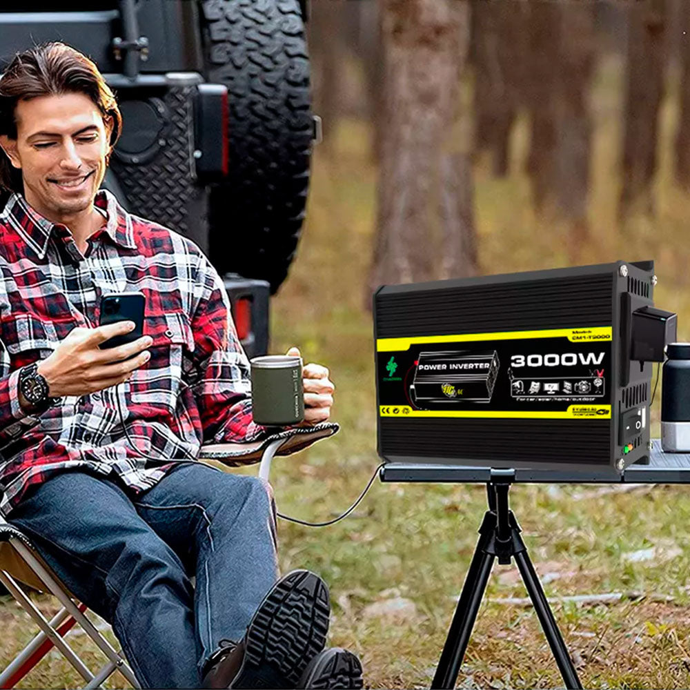 Conversor Inversor De Energia 3000W, DC 12V Para AC 220V, Preto - CM1-T3000
