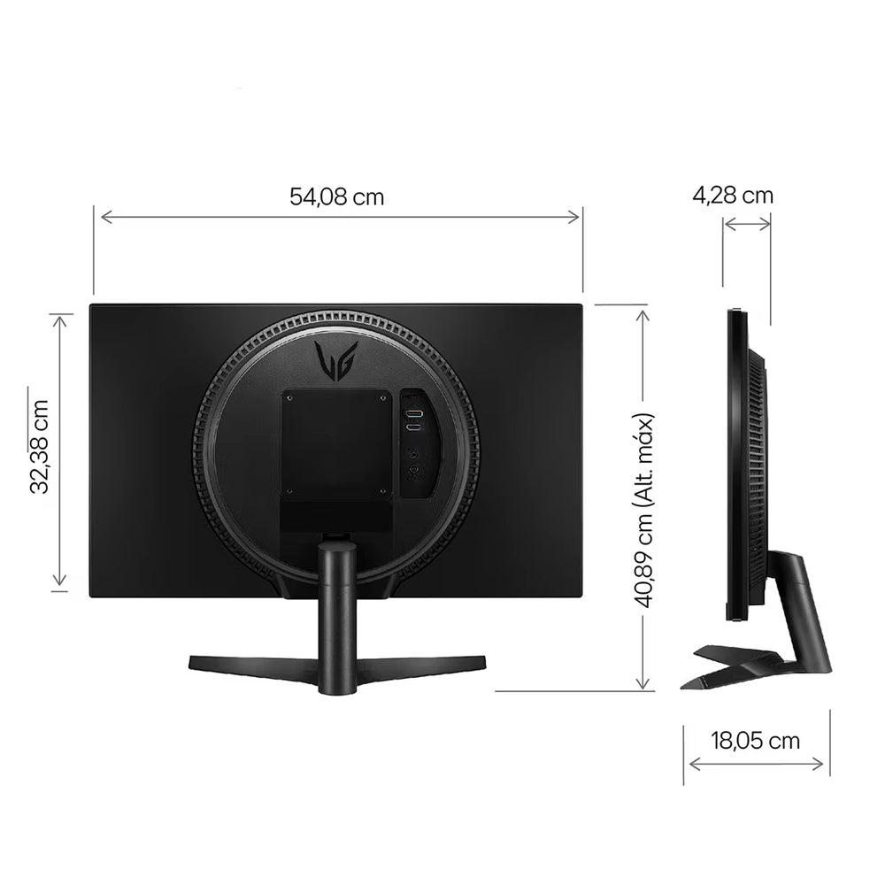 Monitor Gamer LG UltraGear 24" Full HD, IPS, 180Hz, 1ms, HDMI e DP, NVIDIA G-SYNC , FreeSync, HDR10, sRGB 99%, 24GS60F-B