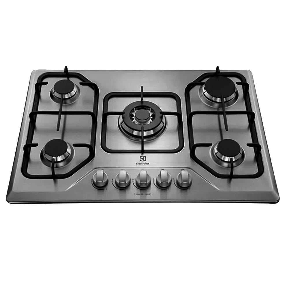 Cooktop a Gás Electrolux Inox Com 05 Bocas,Superautomático Painel Manual, Inox - GT75X, Bivolt