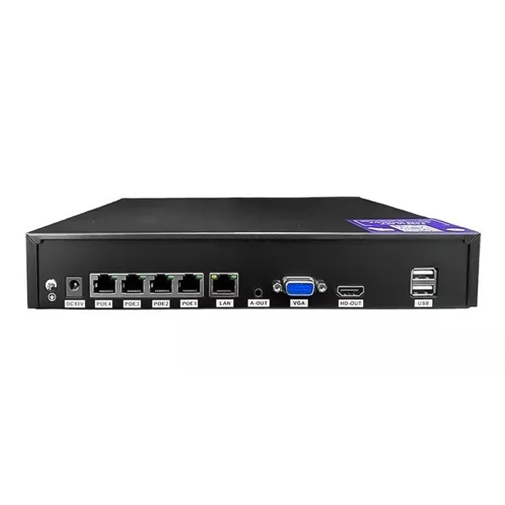 Gravador NVR Ipega 4 Canais Preto Com Mouse e Cabos de Rede de 18M e 20M - Kp-CA239