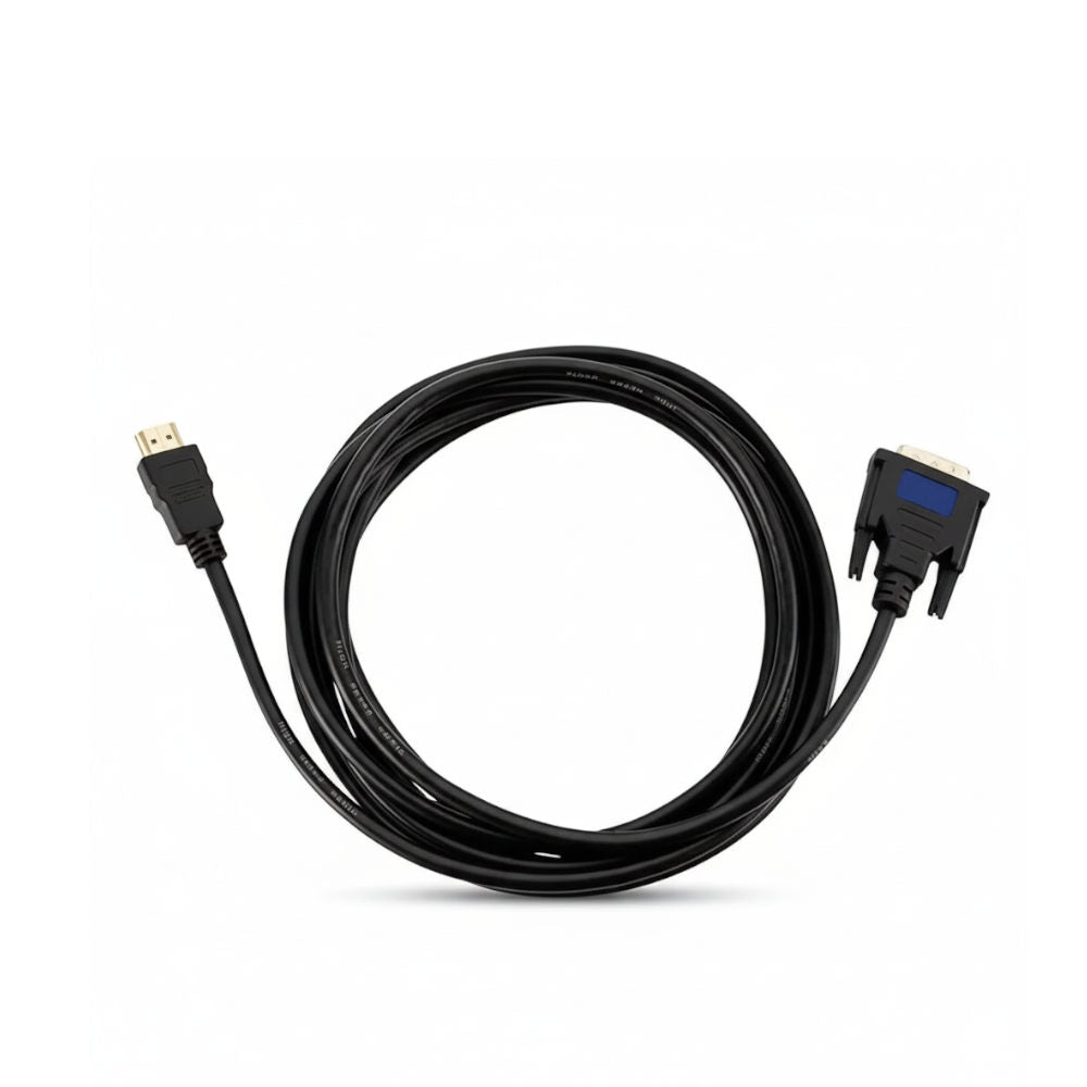 Cabo Conversor DVI 24+1 Macho para HDMI Macho 1.5 Metro KNUP, KP-YP5009, Banhado a Ouro