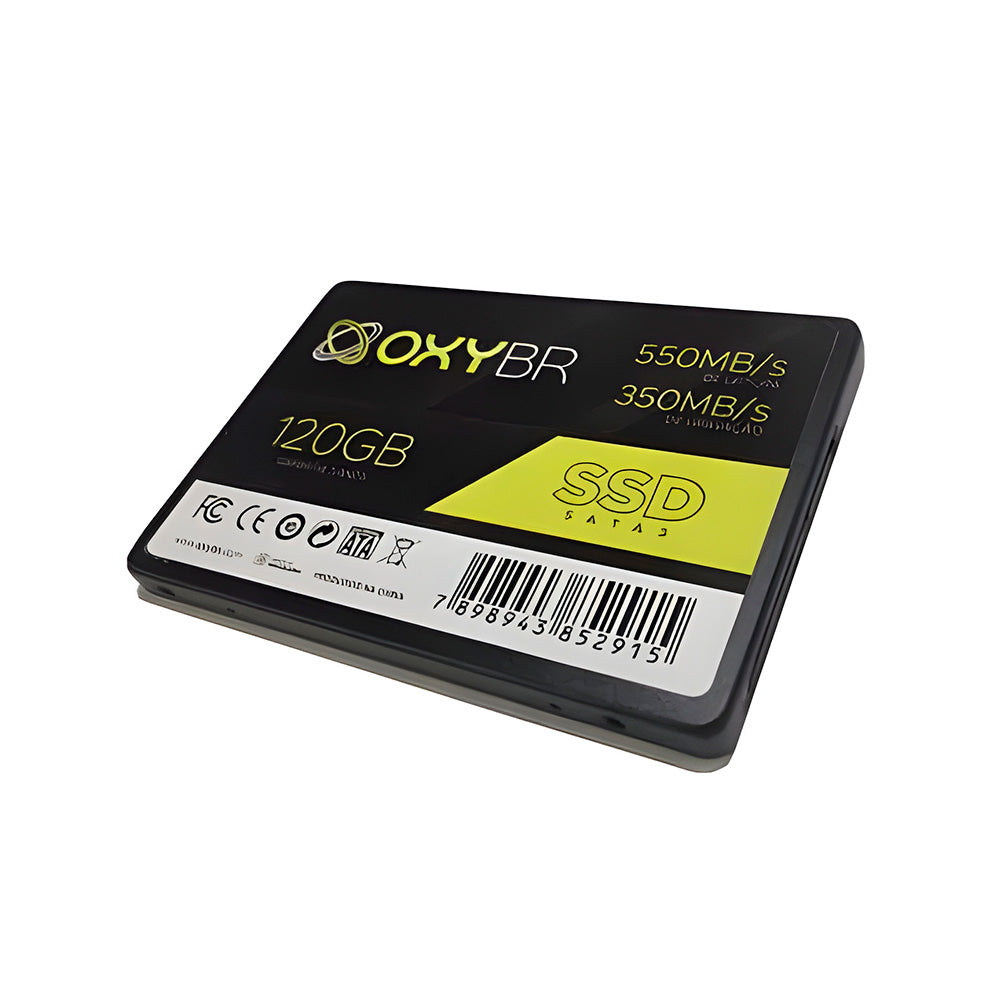 SSD 120GB OxyBR, SATA, 550 MB/s de Leitura, e 450 MB/s de Gravação