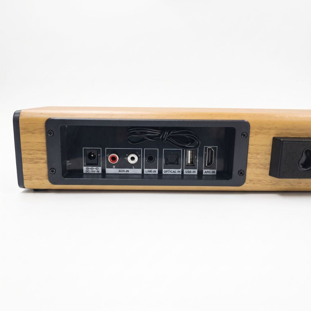 Caixa de Som Soundbar Kp-6035bh Knup 60w Rms Bluetooth 5.0 Entrada Óptica Rca Com Cabo P2 X P2, Cotrole Remoto e Fonte