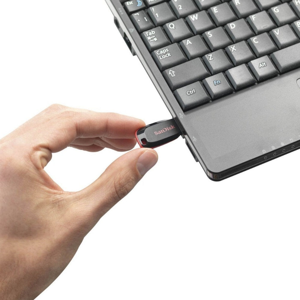 Pen Drive 8GB SanDisk Cruzer Blade SDCZ50 USB 2.0 - Preto/Vermelho