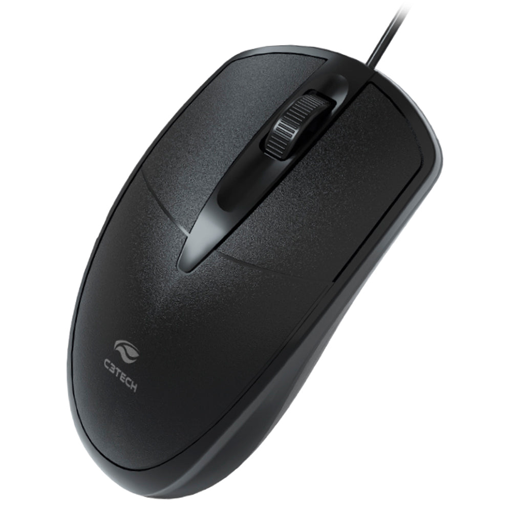 Mouse USB Ambidestro 1000 DPi MS-31BK, C3Tech - Preto