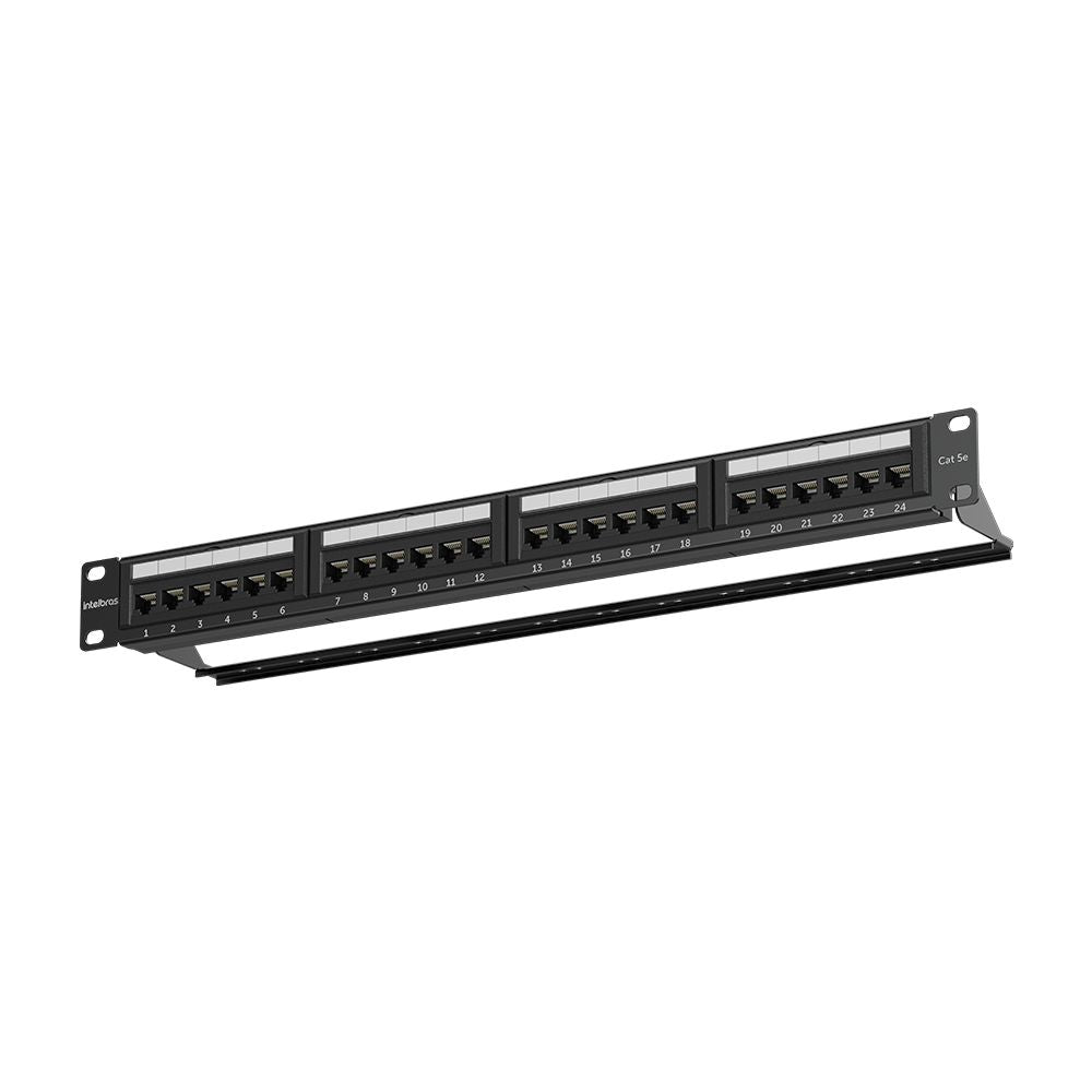 Patch Panel Impact Lan Cat5e 24 Portas, PP524 Intelbras
