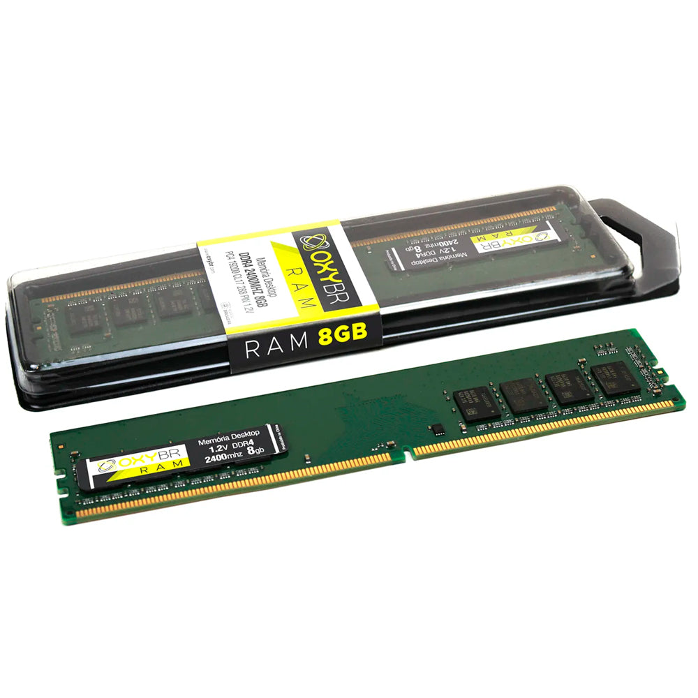 Memória Ram Desktop, 8GB, 2400MHz, DDR4, CL17, OxyBR, OXY24N17S8/8