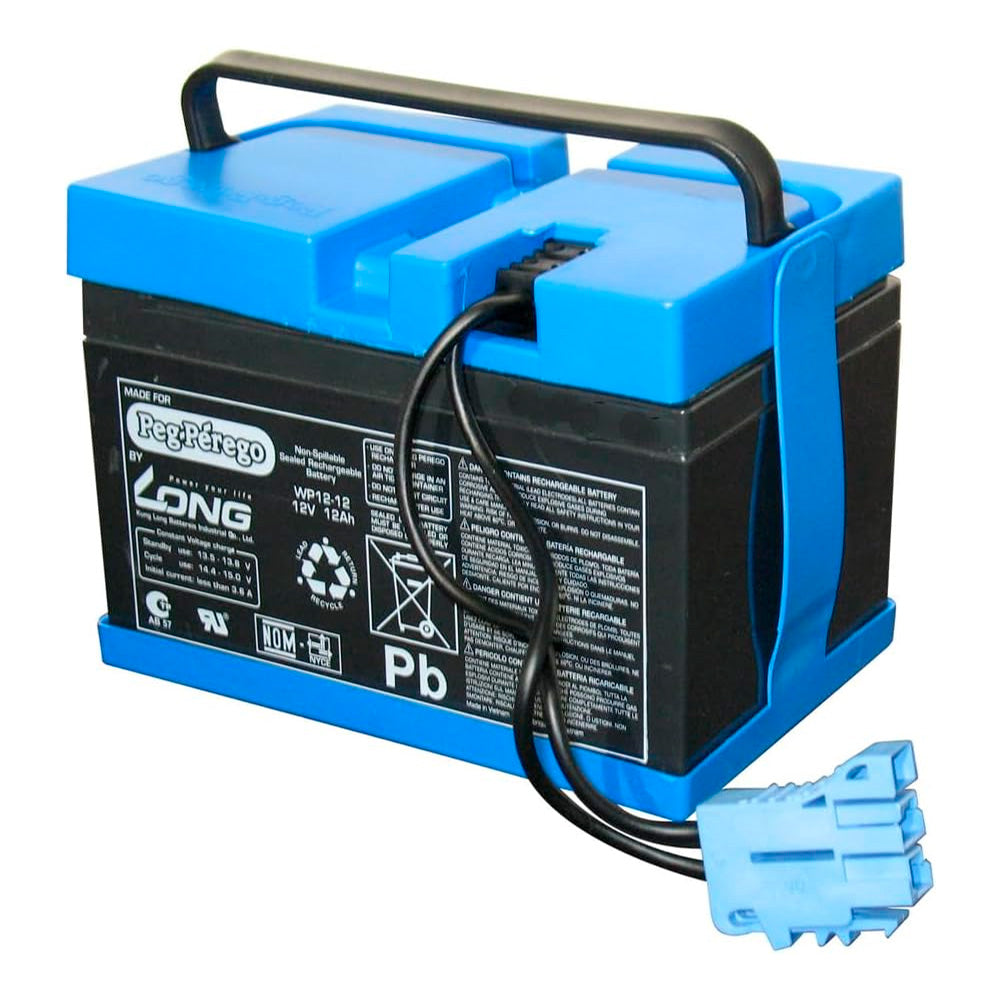 Bateria Peg-Pérego 12V 8Ah para Carro Elétrico Infantil Burigotto, Preto/Azul, Compatível  T-Rex, Ranger, John Deere