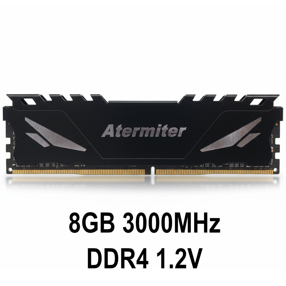 Memoria RAM Gamer Desktop Atermiter 8GB 3000MHz DDR4, 1,2V, PC4-21500-CL19, Game Memory PPX, Preto