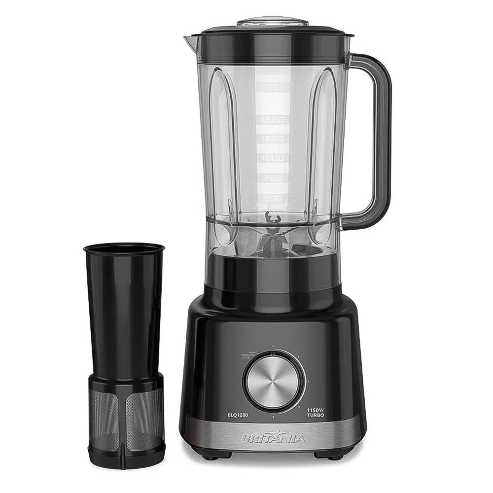 Liquidificador Britânia Pro Maxx BLQ1280P Lâminas Inox, 1150W, Capacidade 2,7L - Preto - 220V