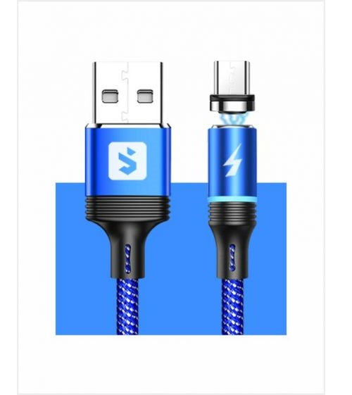 Cabo Magnetico Para Carregamento USB Azul Sumexr SX-B16V8